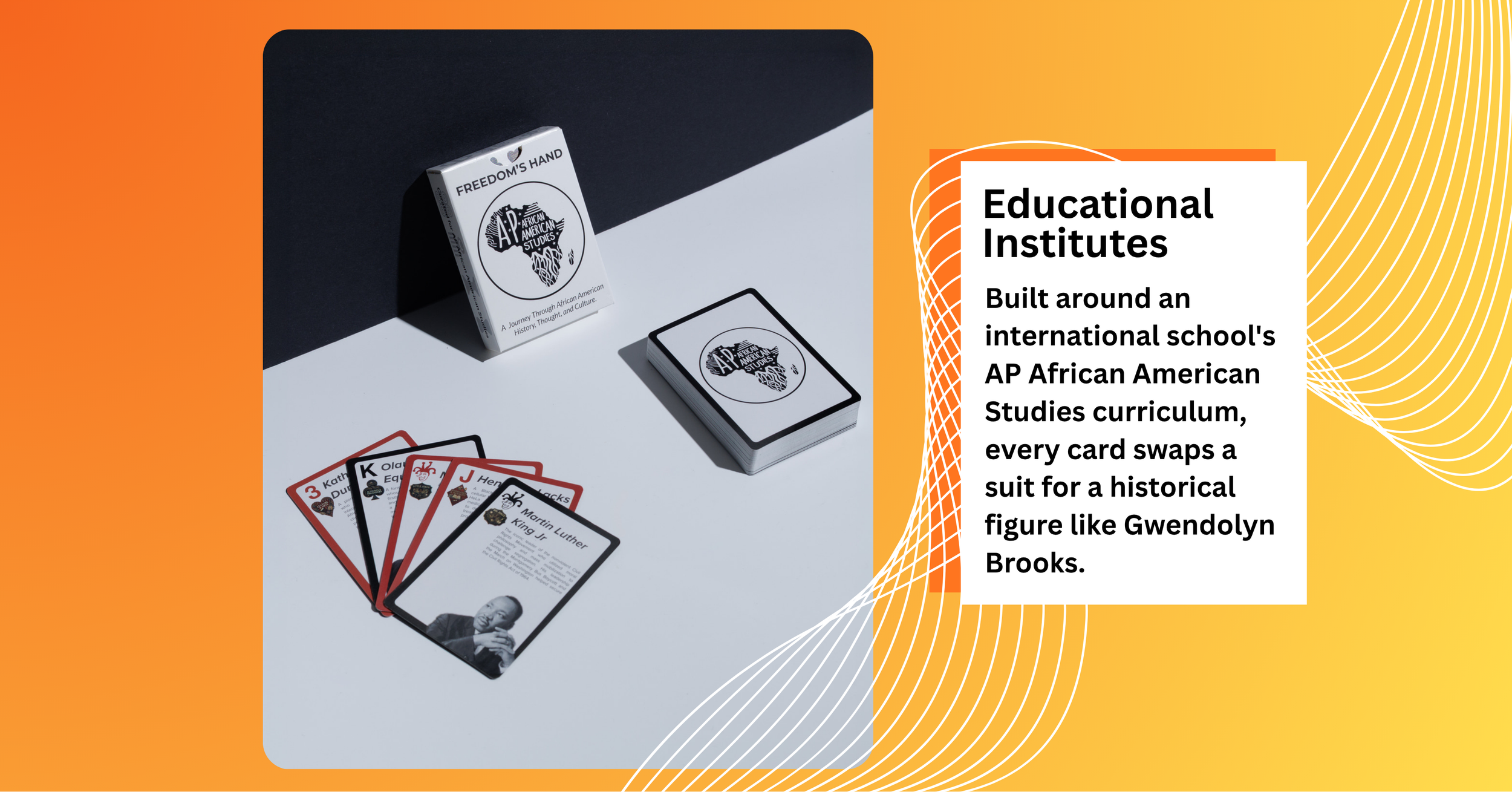 Custom playing cards for business Freedom's Hand history deck