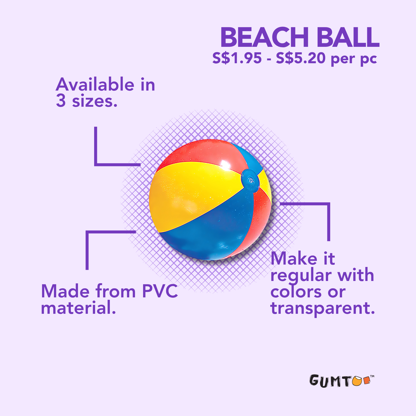 Promotional merchandise Singapore, branded beach balls