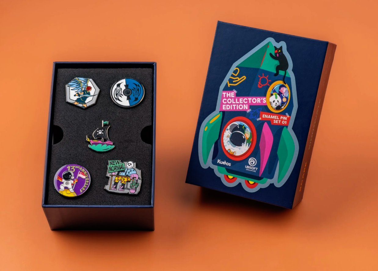 Corporate gifting Singapore, Ubisoft collector pin box