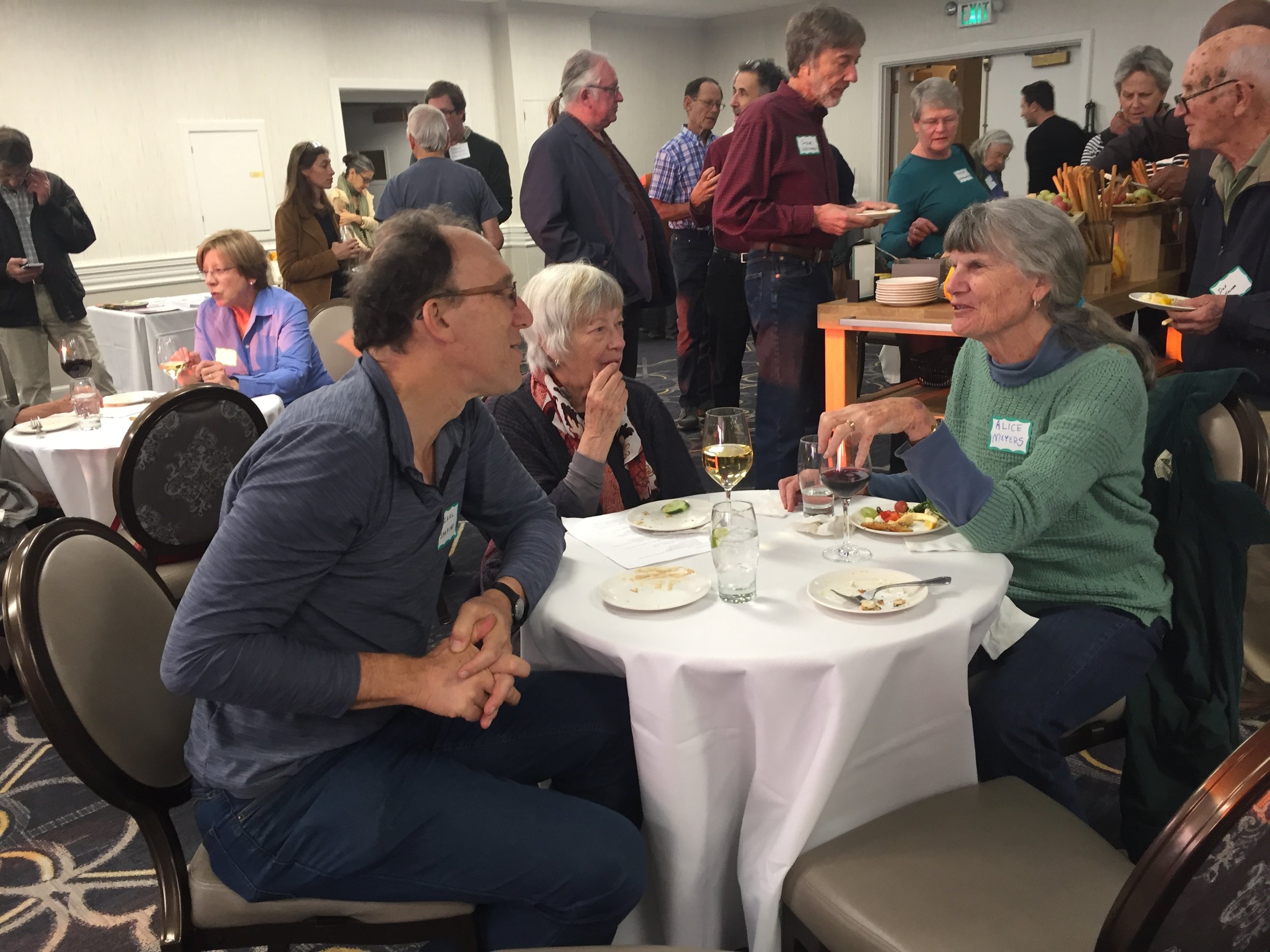 Carl Shapiro talks with Alice Meyers