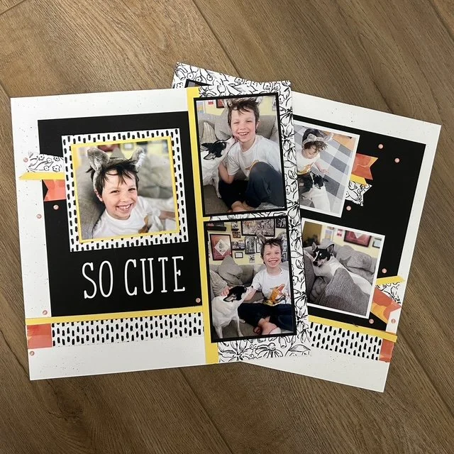 Mixed Media Double Scrapbook Layout 4