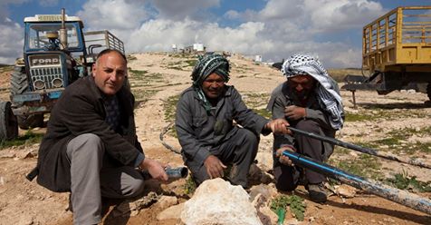 Water pipes cut by the Israeli military in the village of Khalet al-Daba, February 17, 2019. Photo Credit: Eliyahu Hershkovitz