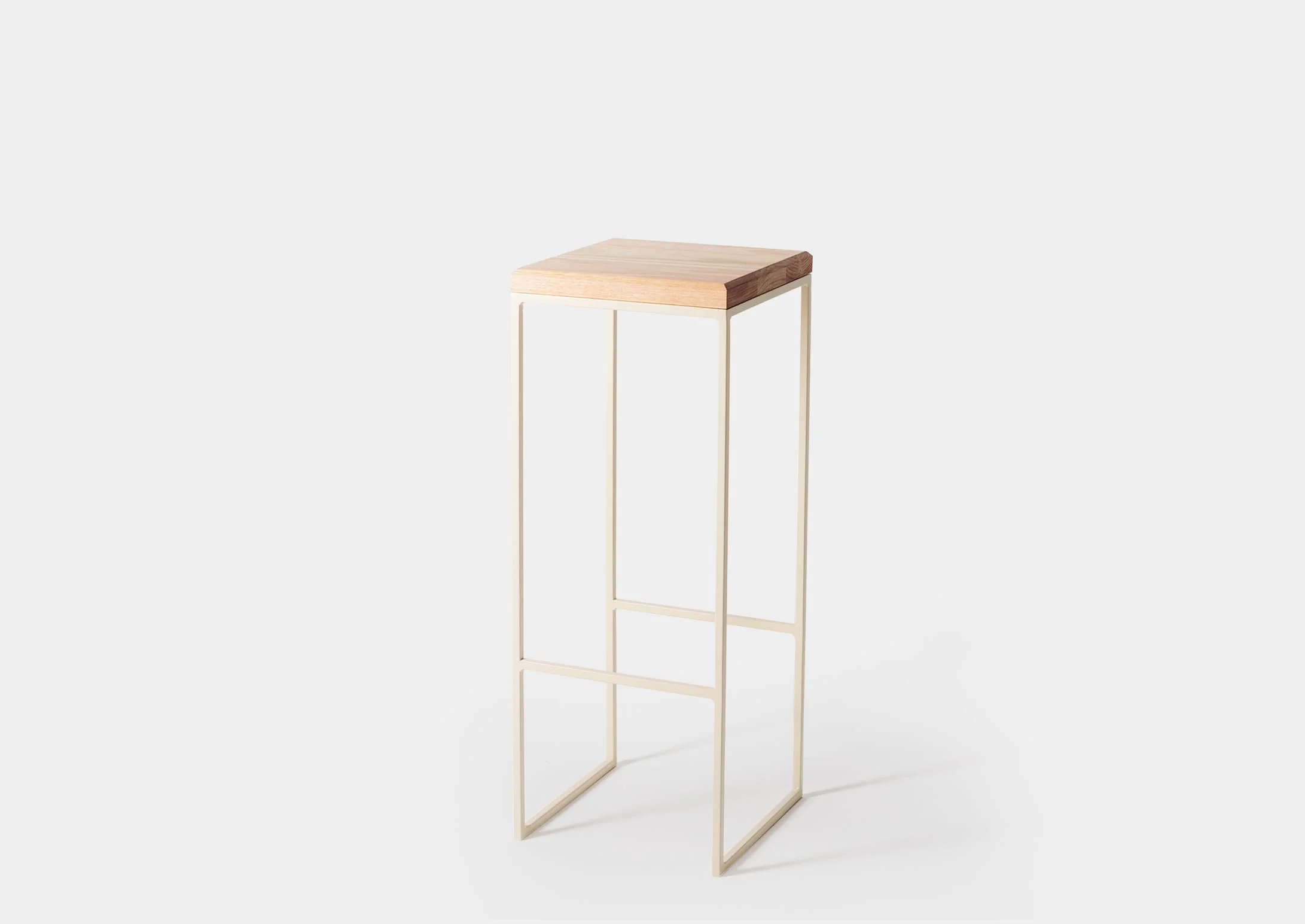 Straight Up Stool, White + Timber