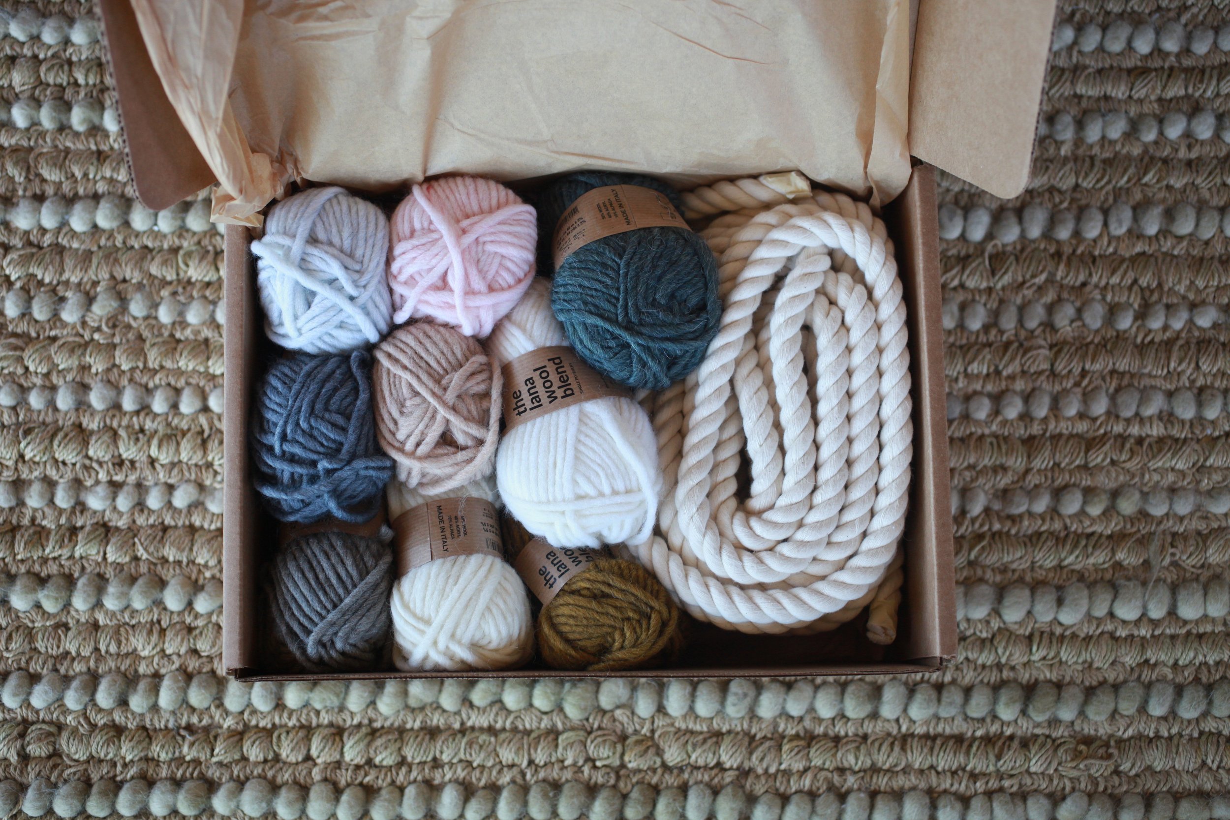 Cashmere Yarn in Dune, The Crafter's Box