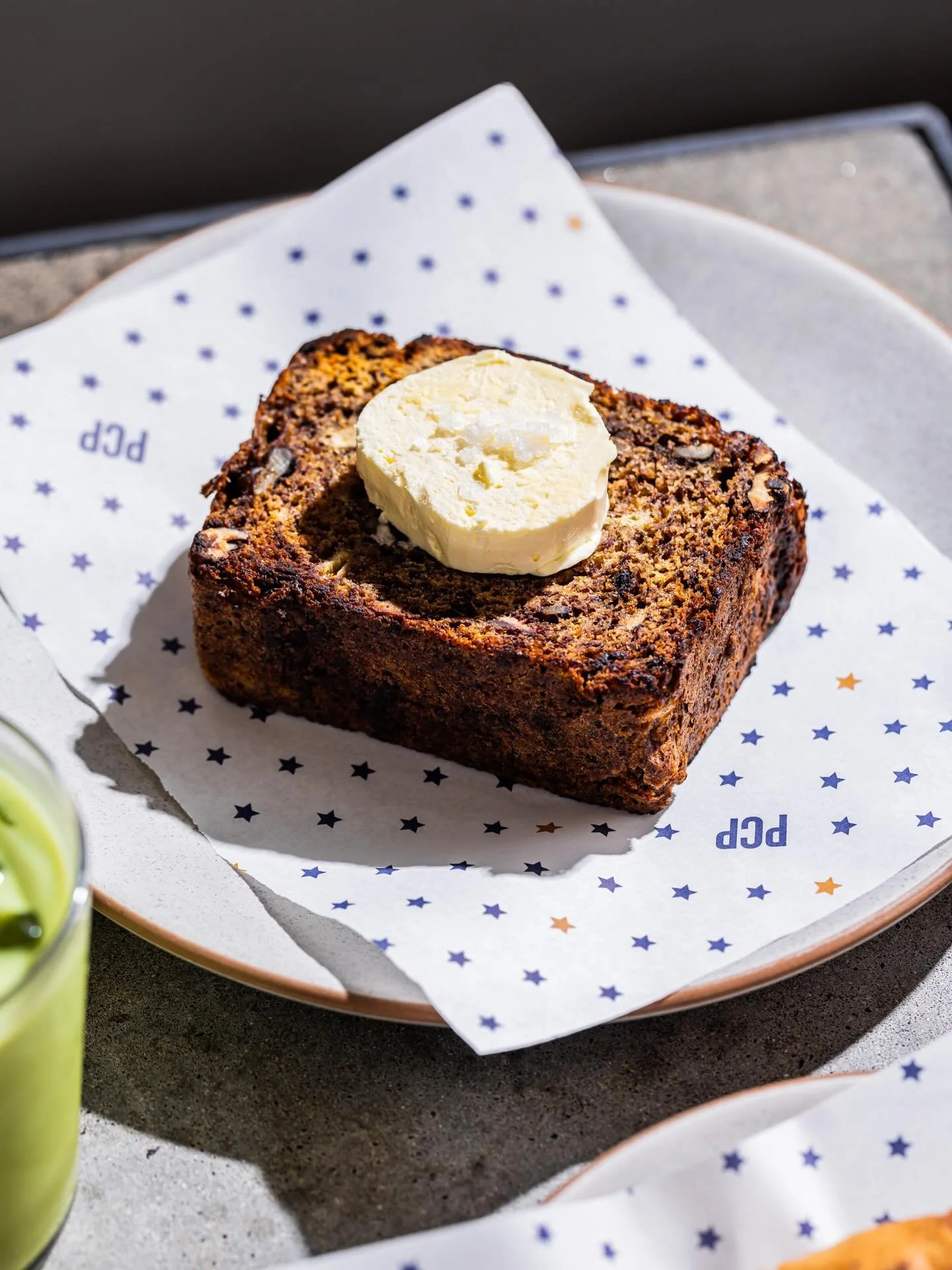 A moment for the Banana Bread. Baked in house, stacked with walnuts, served with cultured butter and sea salt ❤️&zwj;🔥