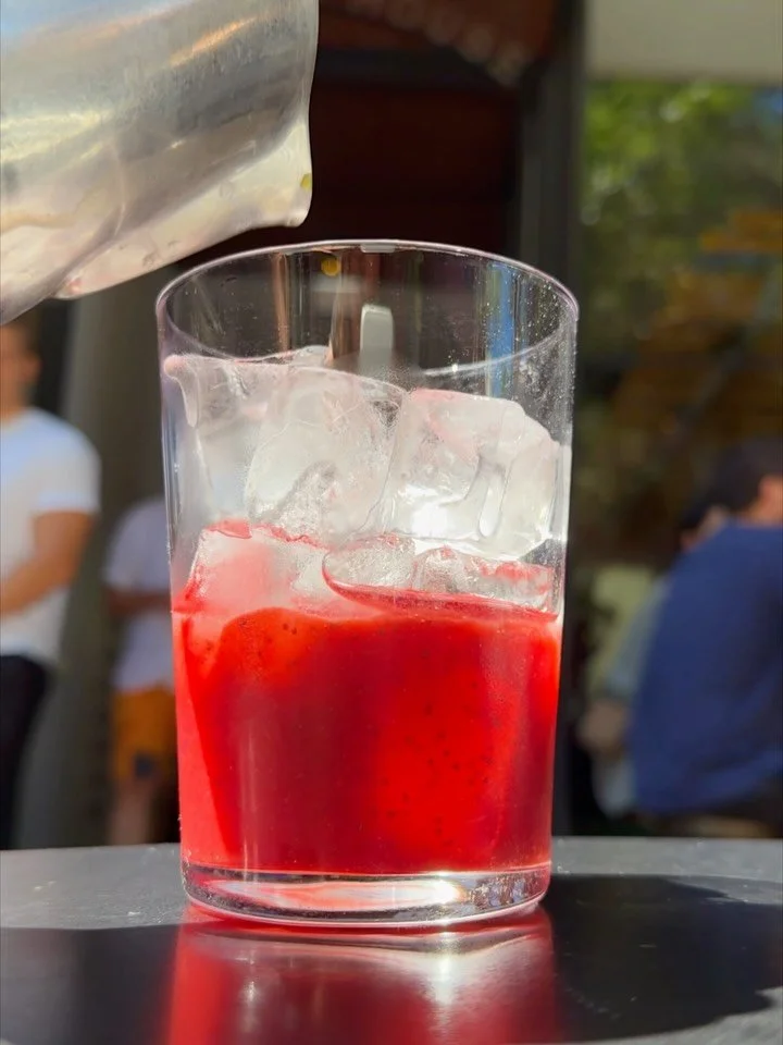 Sunshine, Iced Strawberry Matcha and sweet new coffees in retail (👋 @reubenhills @samplecoffee). This week at PCP!