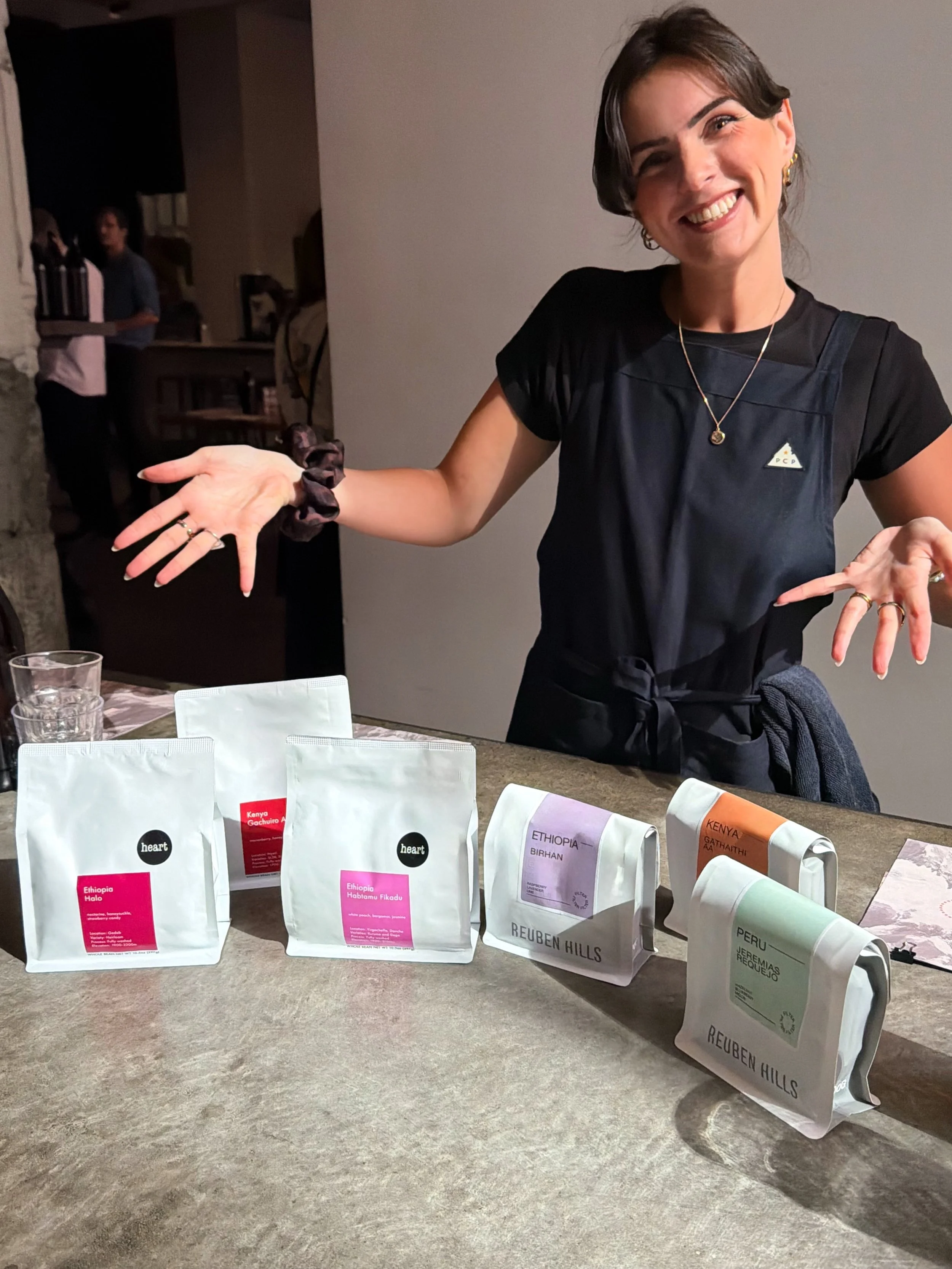 Good things brewing on the retail shelves ☕️ The last few bags from US specialty coffee pioneers @heartroasters, alongside fresh arrivals from our local @reubenhills. Think white peach, bergamot, jasmine and plenty more. Here for a good time, not a l