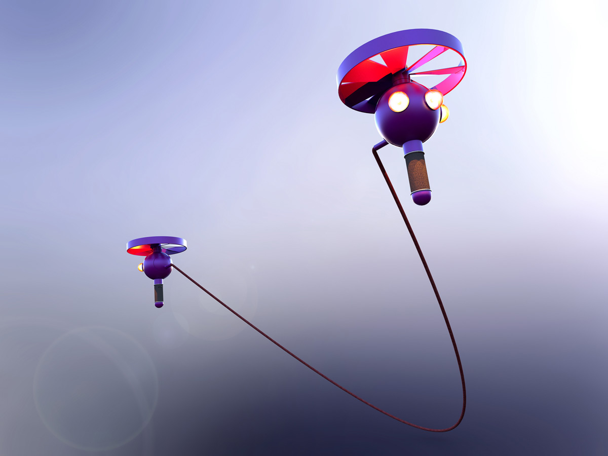 3D visualization of flying flipping rope