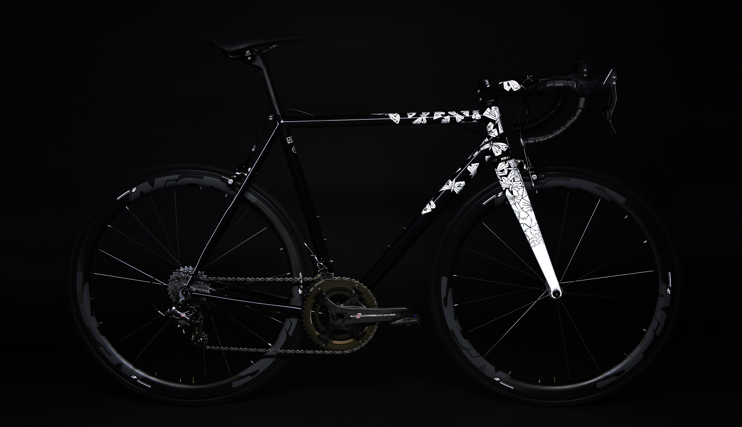 M.C. Escher's 'Butterflies' engineered to the frame of the Spoon Customs Izoard RR race bike 