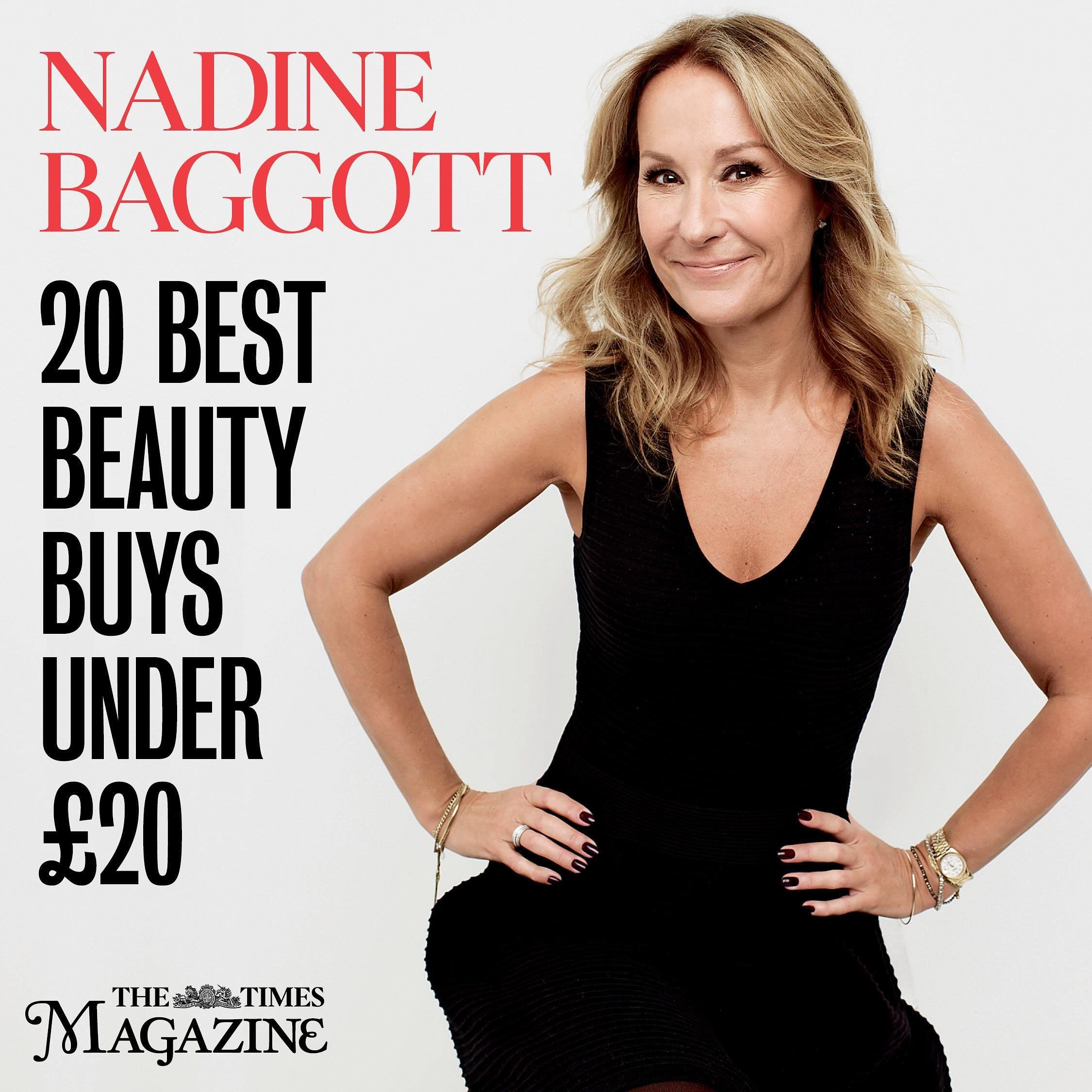 In today&rsquo;s @thetimesmagazine 20 Best New Buys Under &pound;20. I&rsquo;ve included lots of skin, both for face and body, hair and makeup even a new scent range. I promise that each one are excellent value and allow you to enjoy and see results 