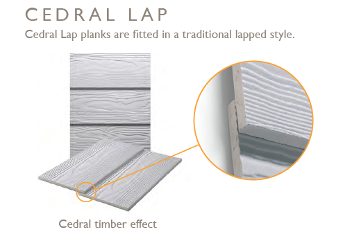 Available in two finishes - Cedral timber effect and Cedral smooth finish