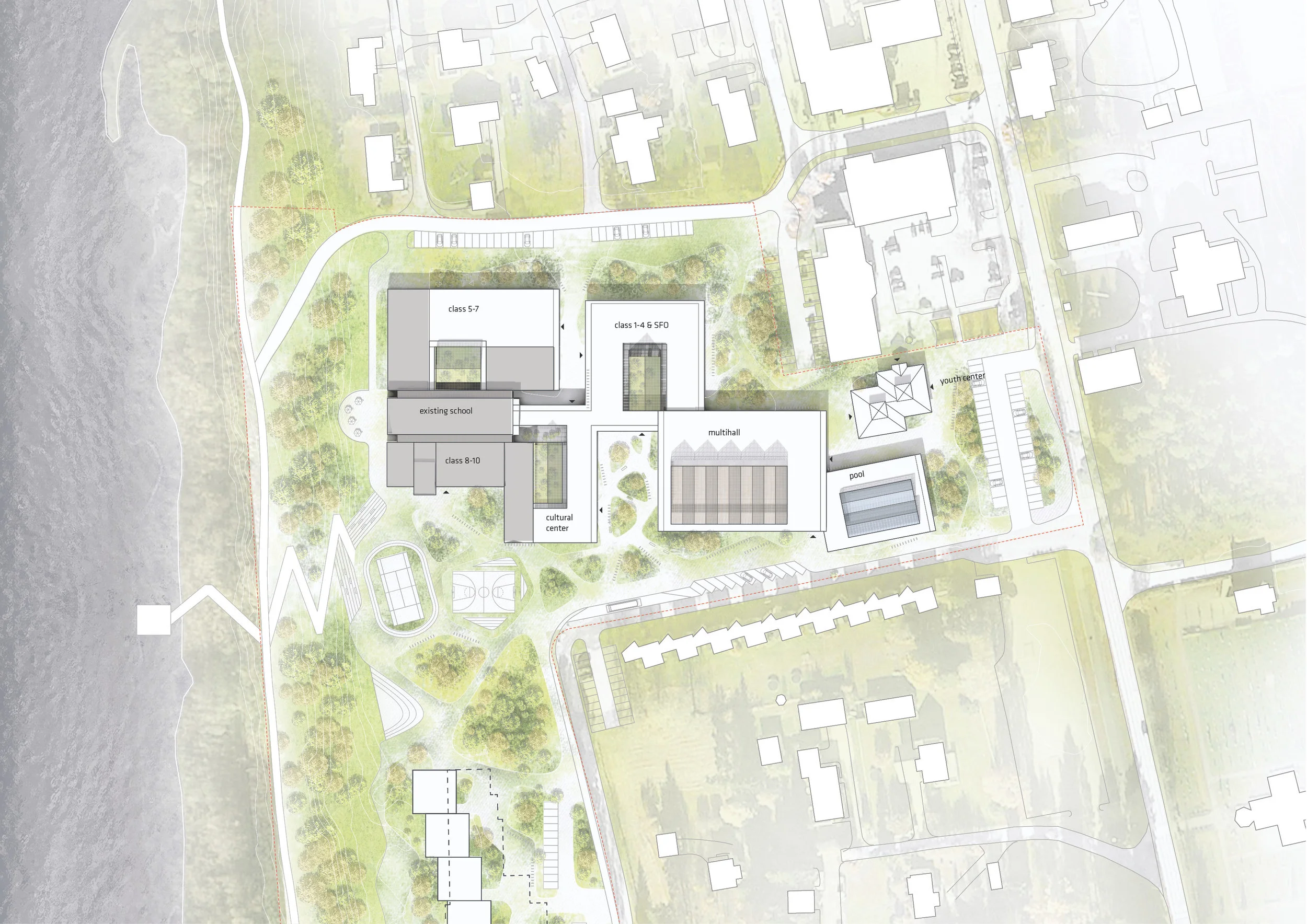 site plan våler school