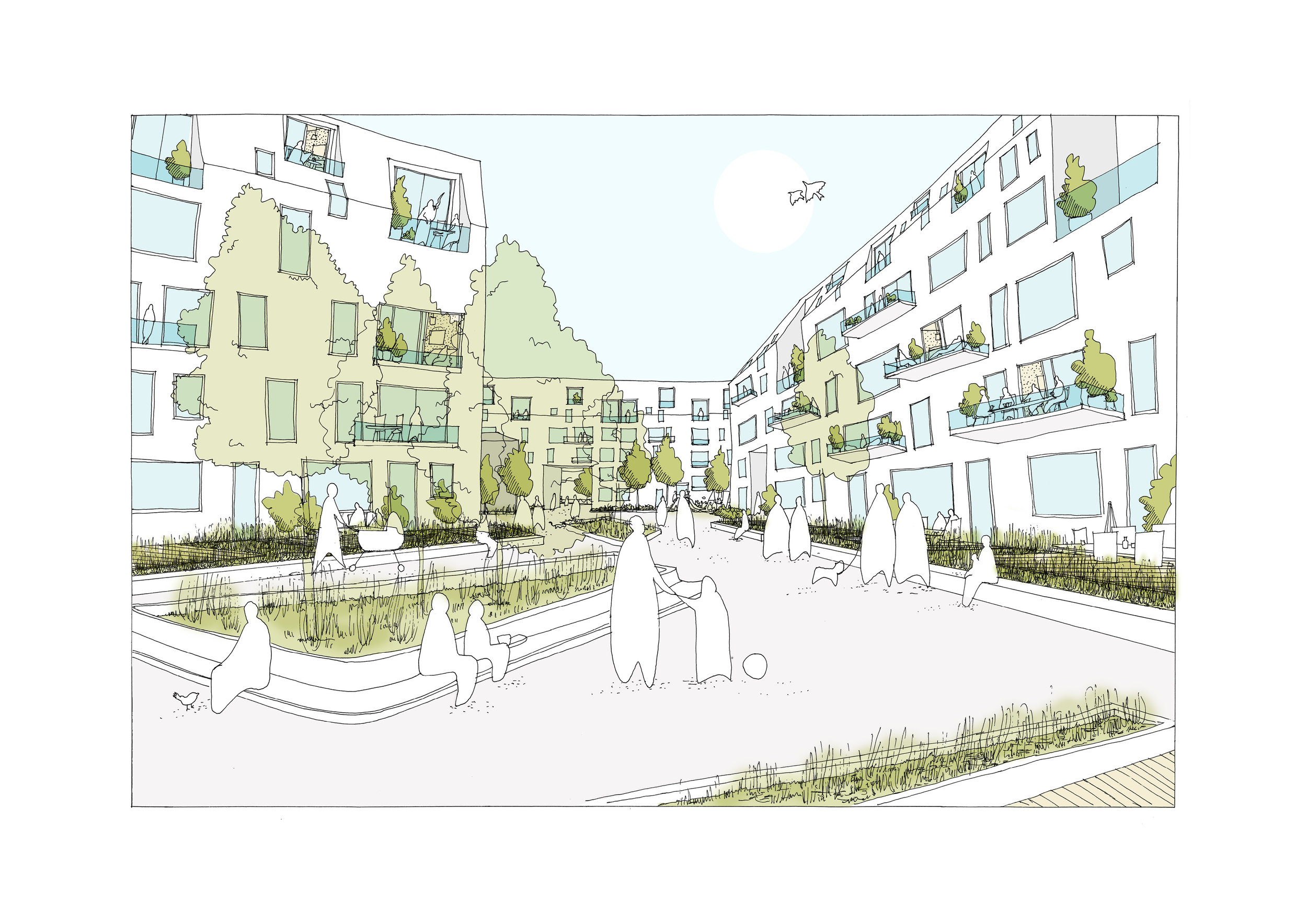 courtyard sketch