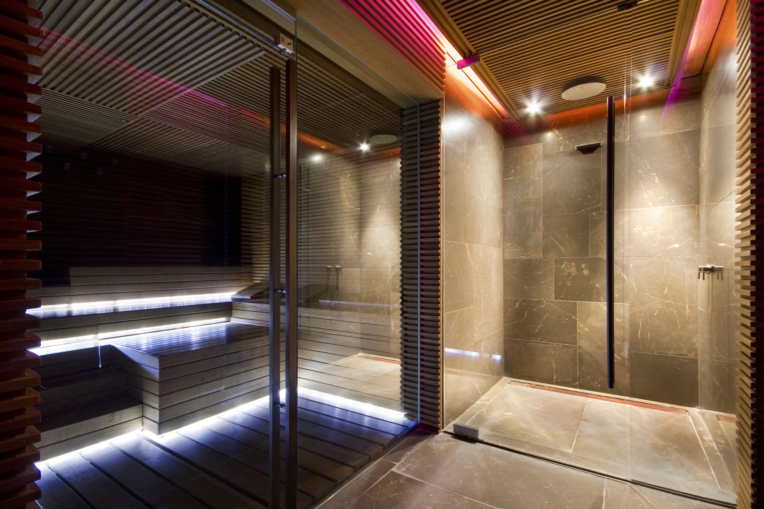 Conservatorium Hotel Amsterdam - sauna and shower.jpg
