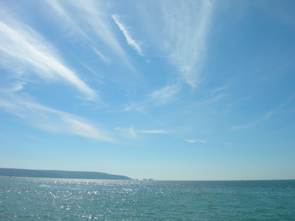 The Needles on the Isle of Wight - kind of opposite of Southampton, and yes, sometimes we have sunshine too...