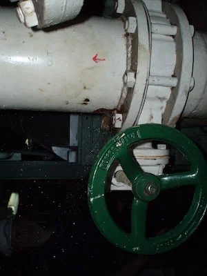 During inspections there is no limit to revelations - this, for example,&nbsp;is a hole in an overboard seawater cooling pipe