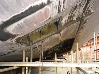 ...and...ok, some holes...and an extended dry docking period