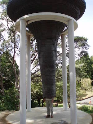 Not having a crystal ball but trying the big ear instead may help; this is a sculpture in Wellington botanical gardens (without the legs in the centre, though)