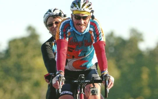 Tandem Cyclists John & Jean White
