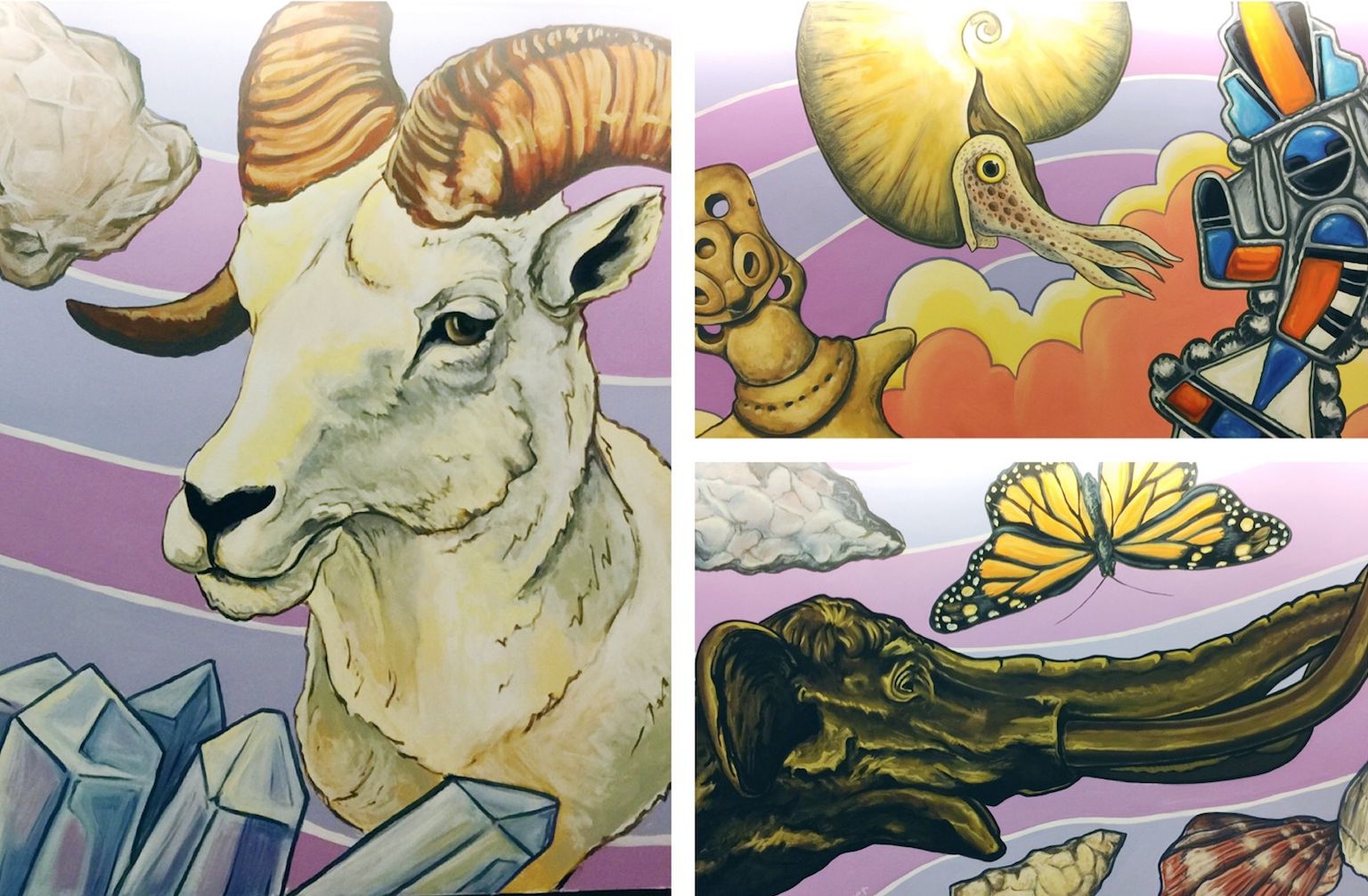 Hidden Treasures | Museum Mural at OKC Airport