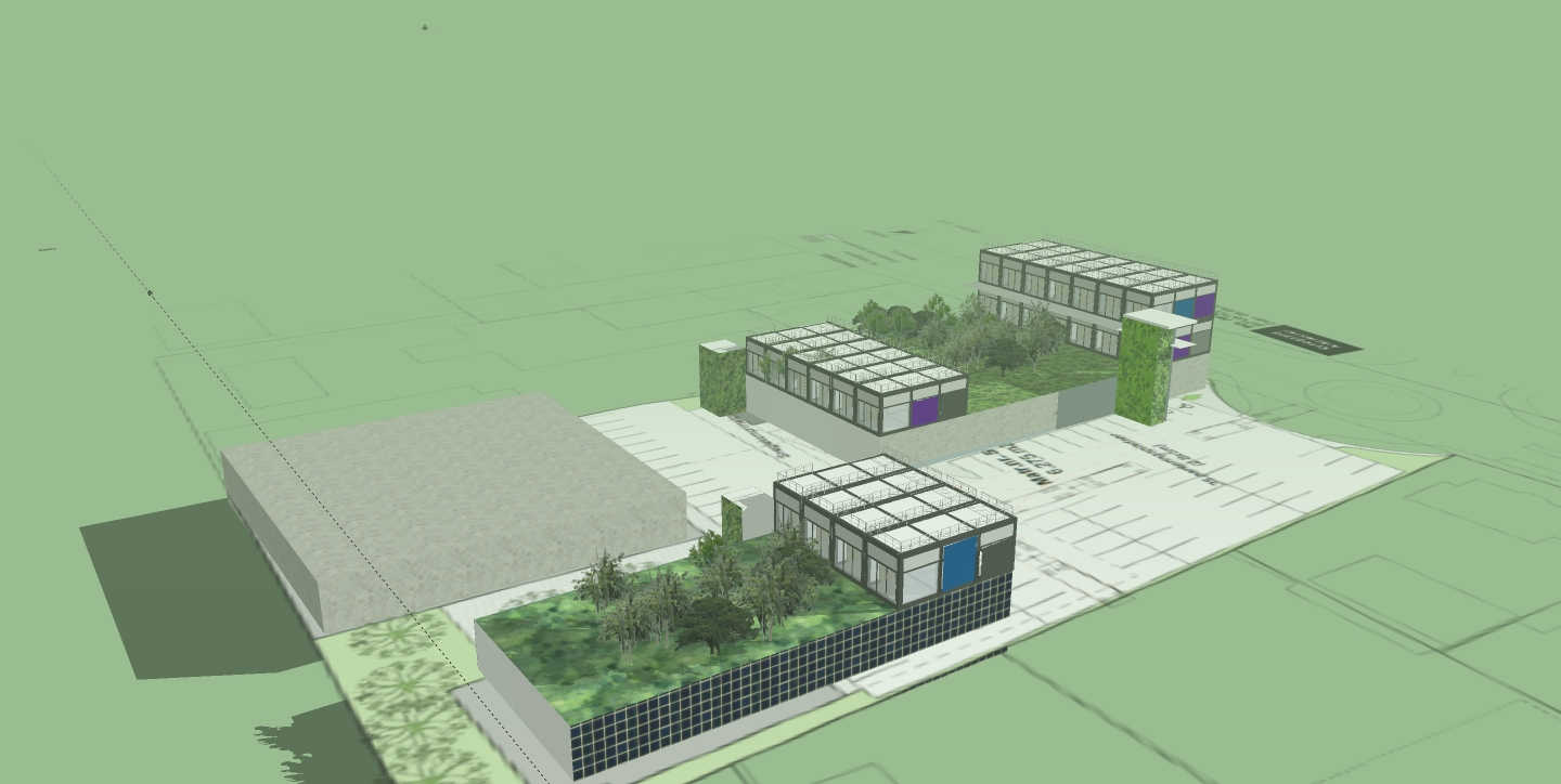 MMH can be applied in numerous ways - here as student housing on top of existing buildings.