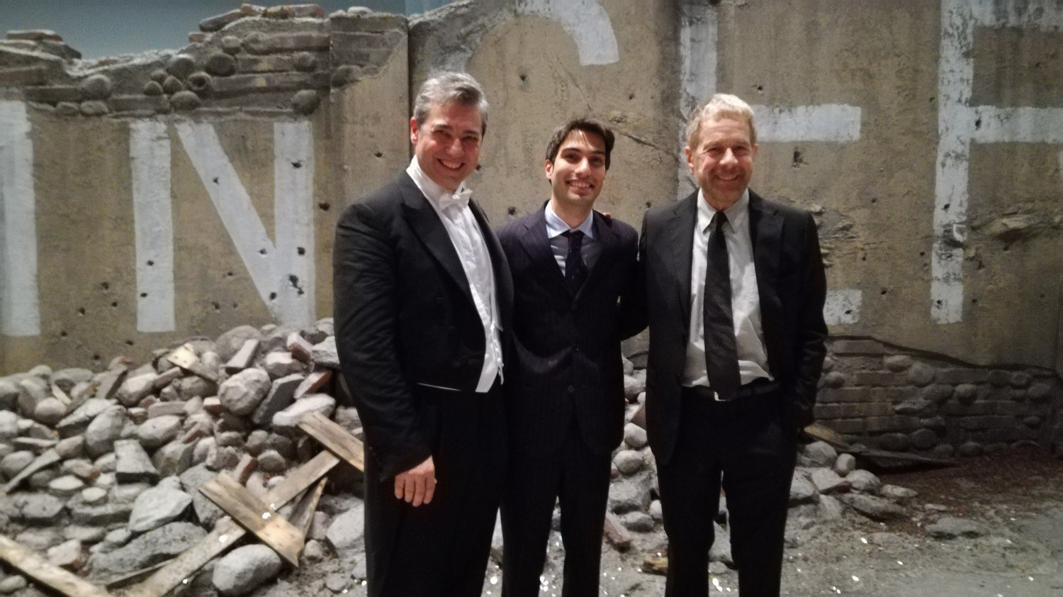 After Pagliacci 's opening night at Teatro Regio Torino. With Maestro Nicola Luisotti and Gabriele Lavia