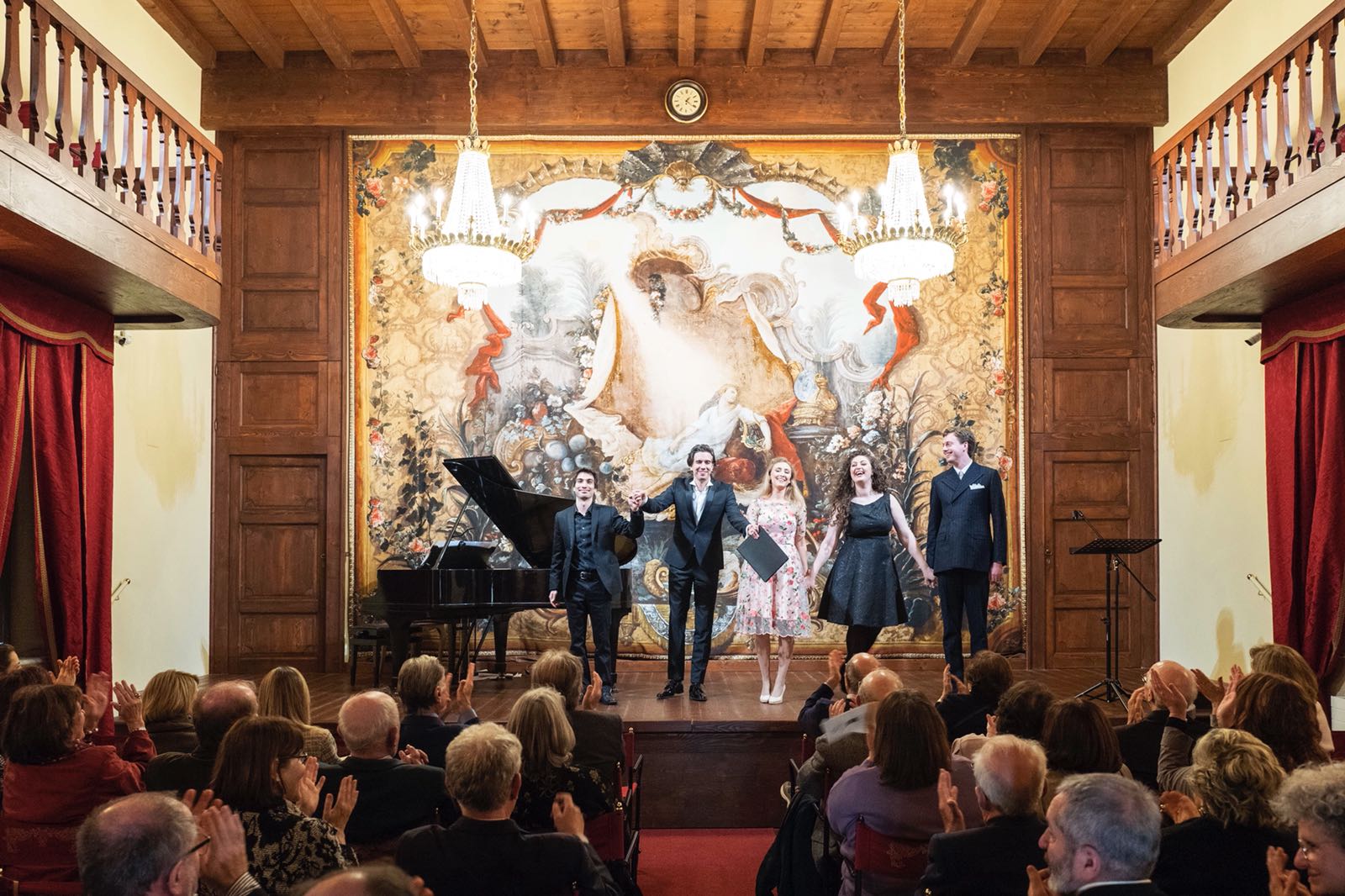 Recital at Villa Medici-Giulini in Milan with Anush Hovhannisyan, Simon Schnorr, Louise Kemény and Maximilian Fane .