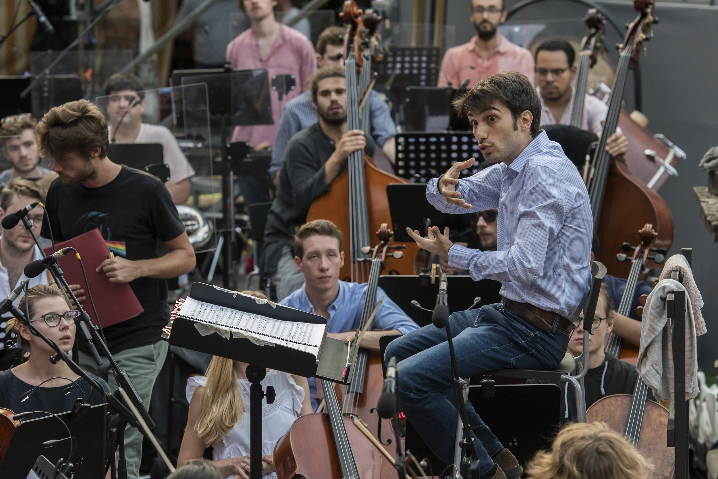 Rehearsing Walton’s Henry V - The new generation festival. September 2018. PHOTO: © Guy Bell, GBPhotos.com