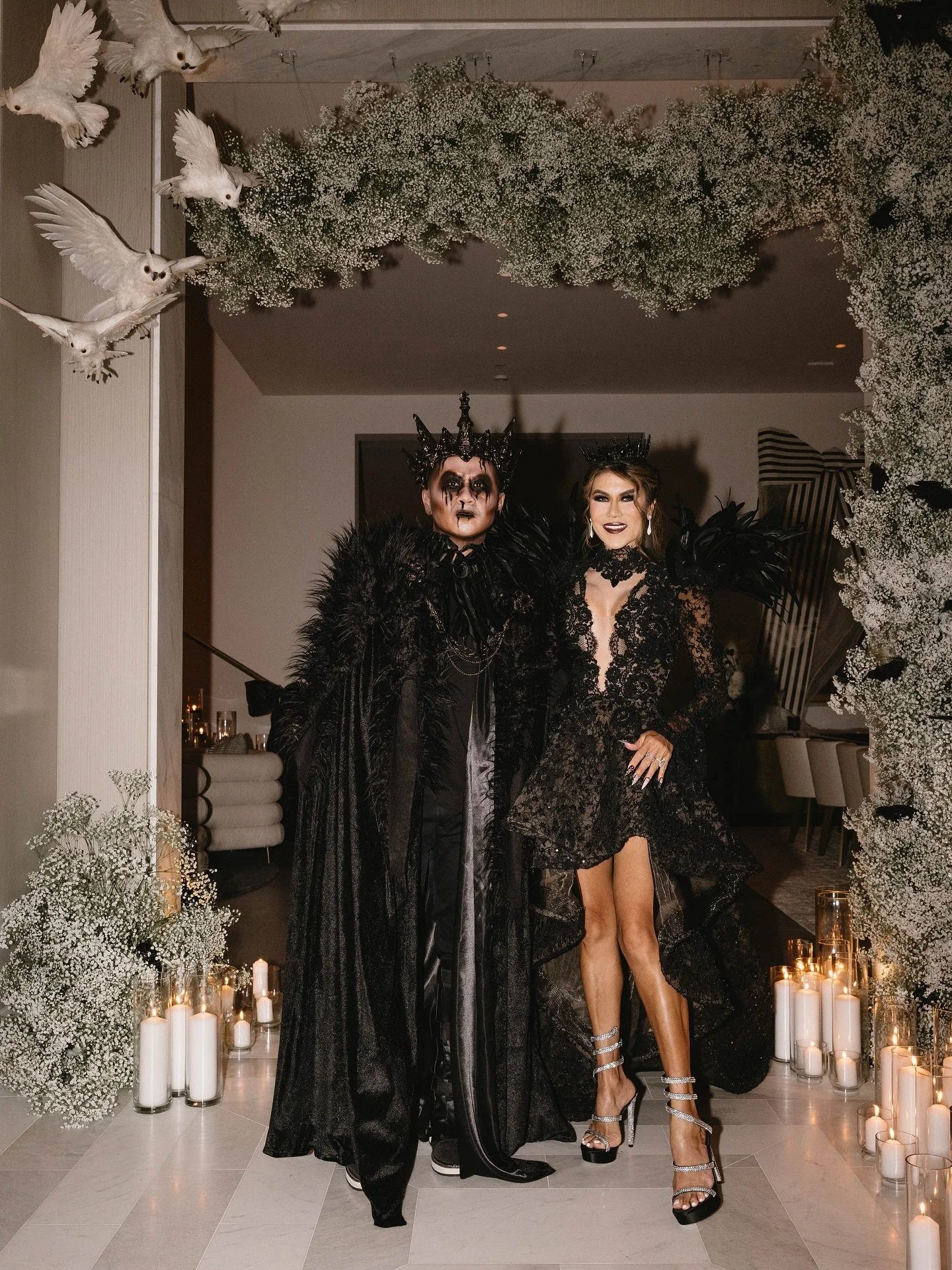 Lam Halloween Soir&eacute;e 

Hauntingly glamorous ✨🖤 There&rsquo;s nothing like a costume party where every detail, every gown, and every guest commits to the fantasy. Grateful to capture the magic 📸