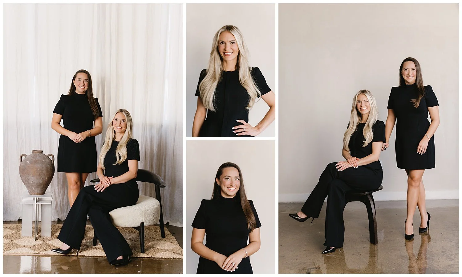 Branding headshots of Heidi and Eliza, founders of The PostOp Collective concierge post-op nursing in Dallas, Texas
