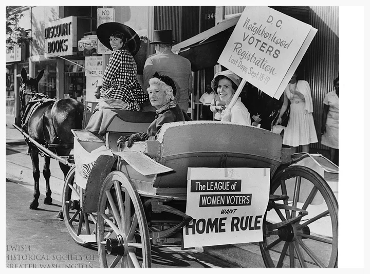 1964 - League president nettie ottenberg rallies for dc voting rights and home rule.