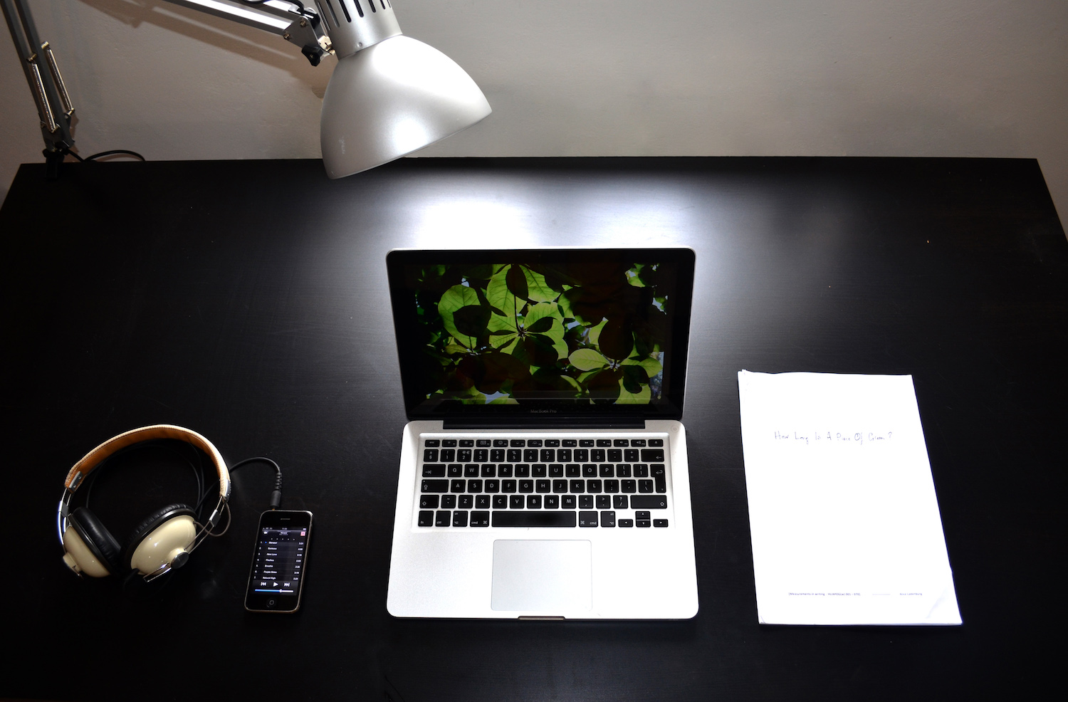 How Long Is A Piece of Green (back in the studio) 2013 - all audio, visual and written data collected over 72 days 'Specimens from different locations and times become contemporaries of one another on a flat table, all visible under the same unifying gaze.' Bruno Latour, Circulating Reference, 1999