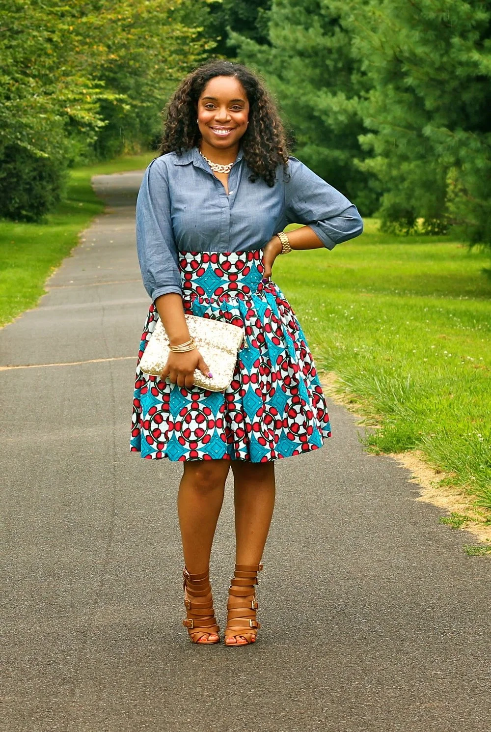 Full Ankara Print Skirt