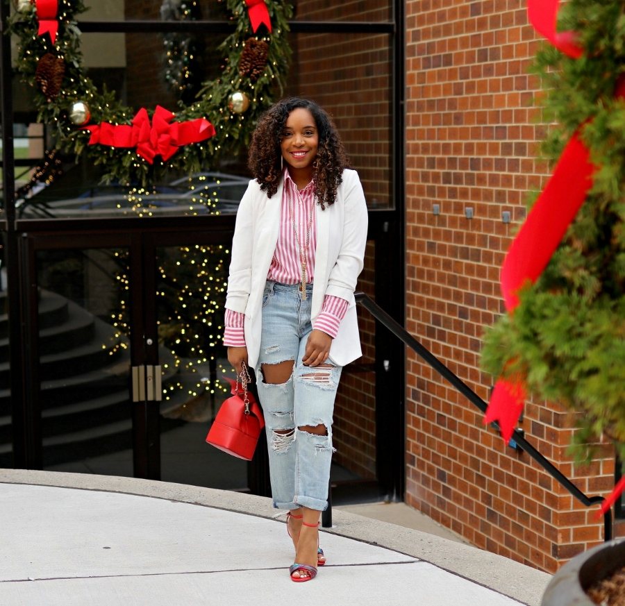 Canadian Tuxedo with a Touch of Red — Everyday Pursuits