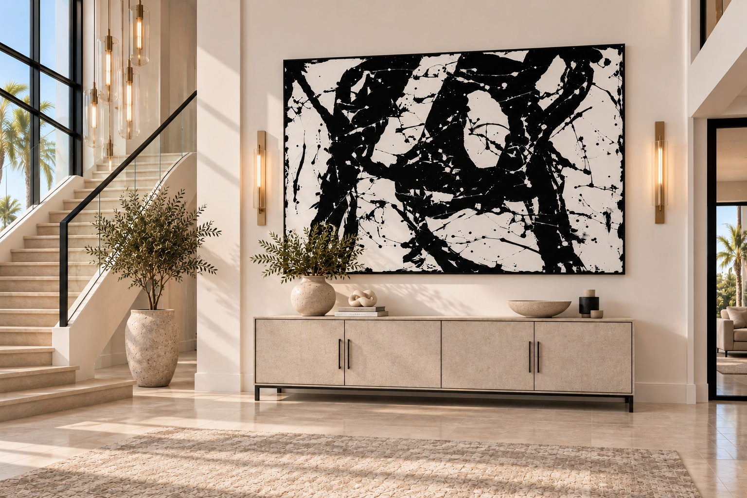 UNBOUND — Oversized Original Abstract Painting | 90" × 70"