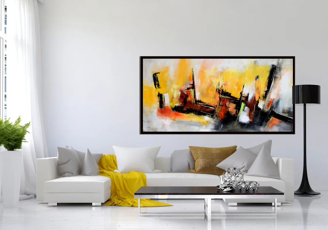 Lived in spacious living room 3d scene