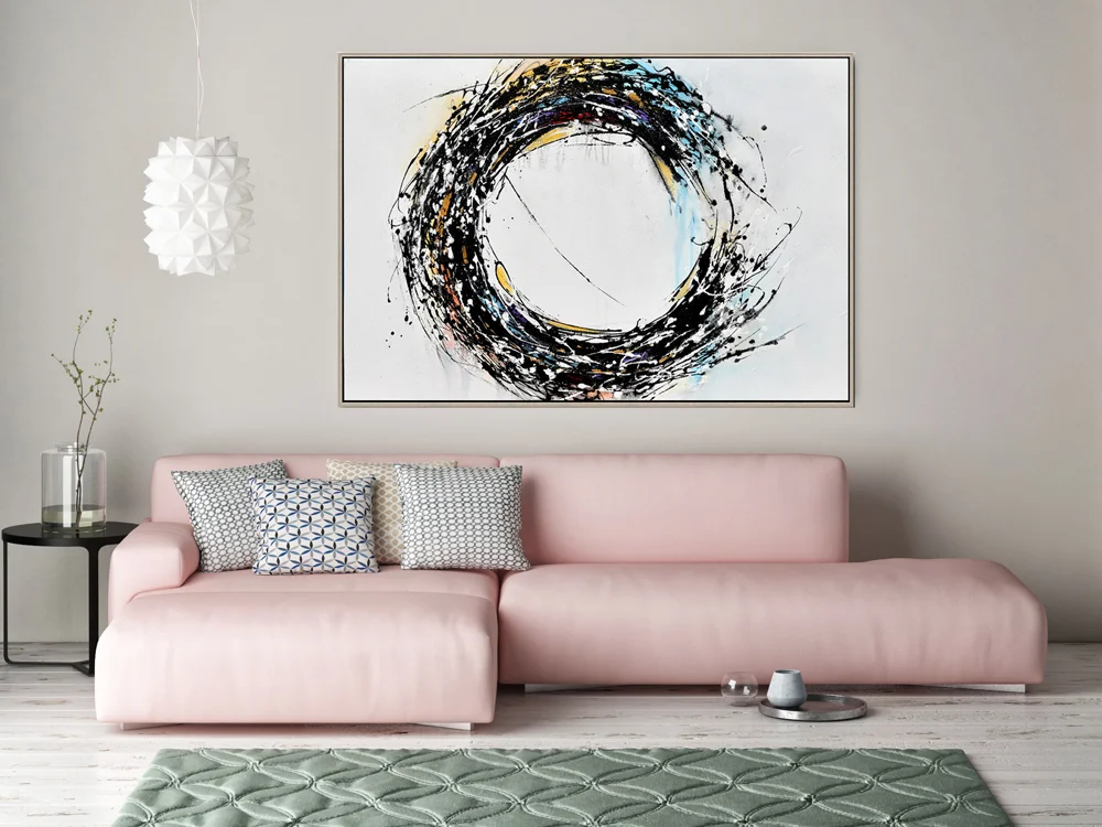 Mock up poster with vintage hipster loft interior background, 3D