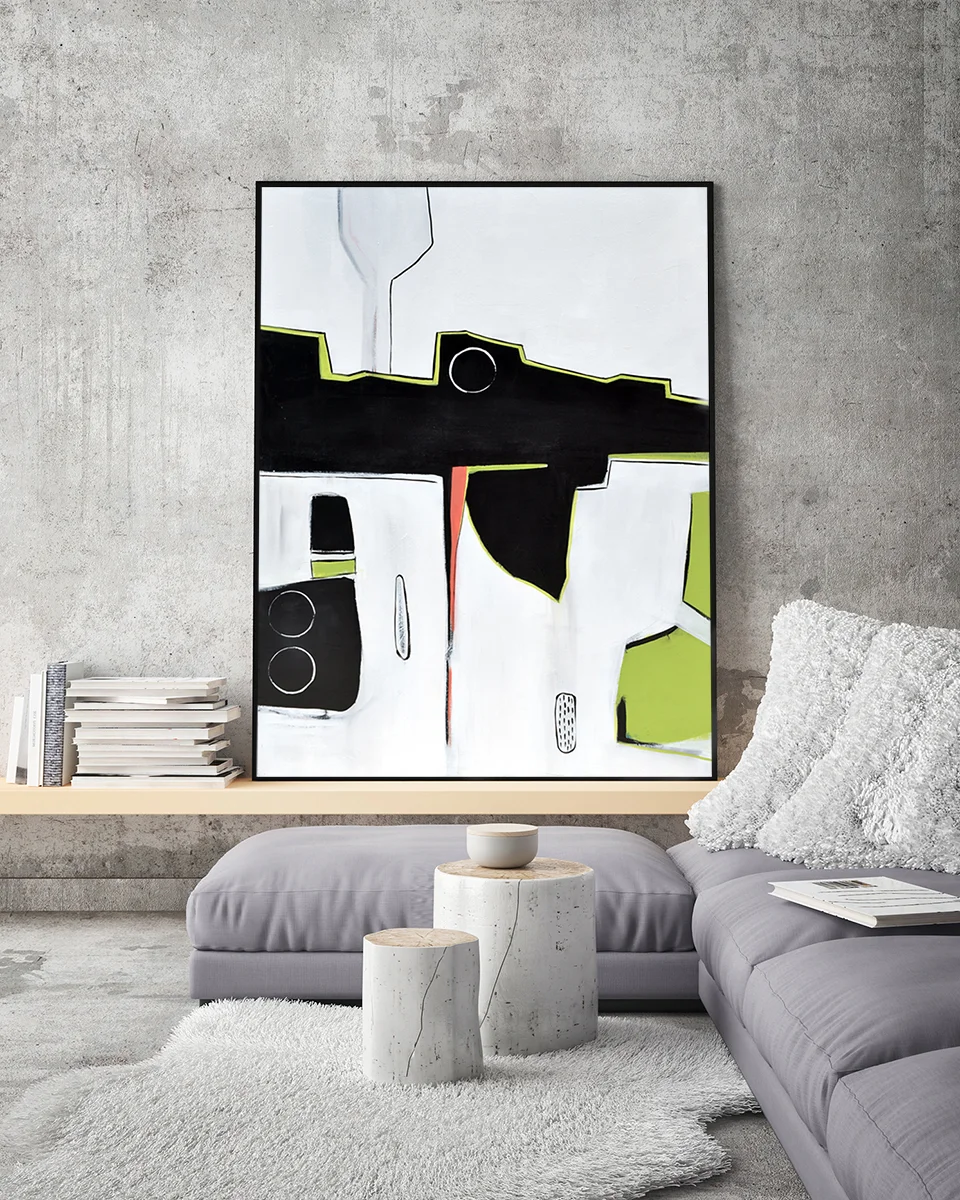 mock up poster frame in hipster interior background, scandinavia