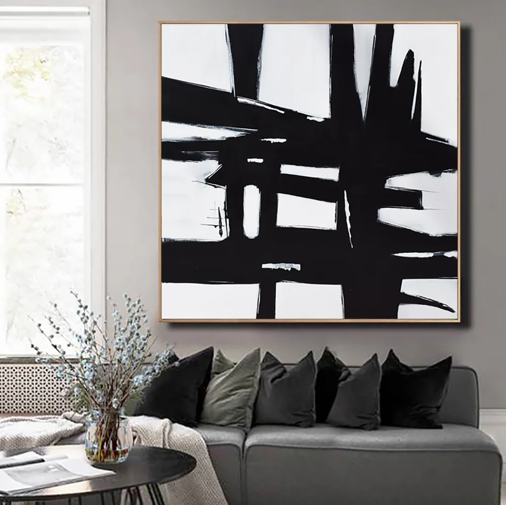 minimalist black and white abstract art