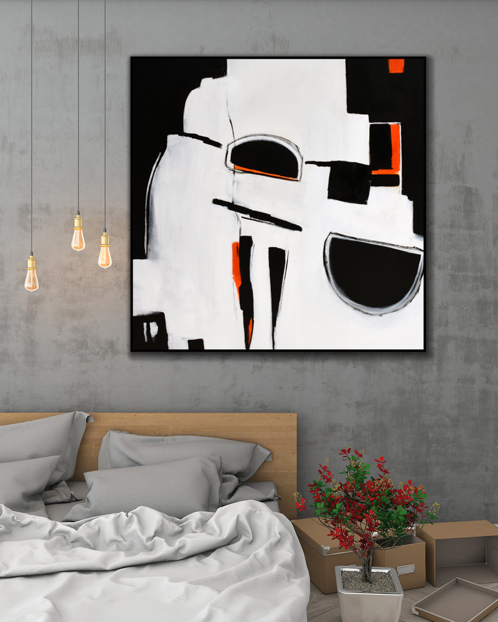 Modern Wall Art Paintings for Bedroom, Abstract Acrylic Painting for B –  HomePaintingDecor