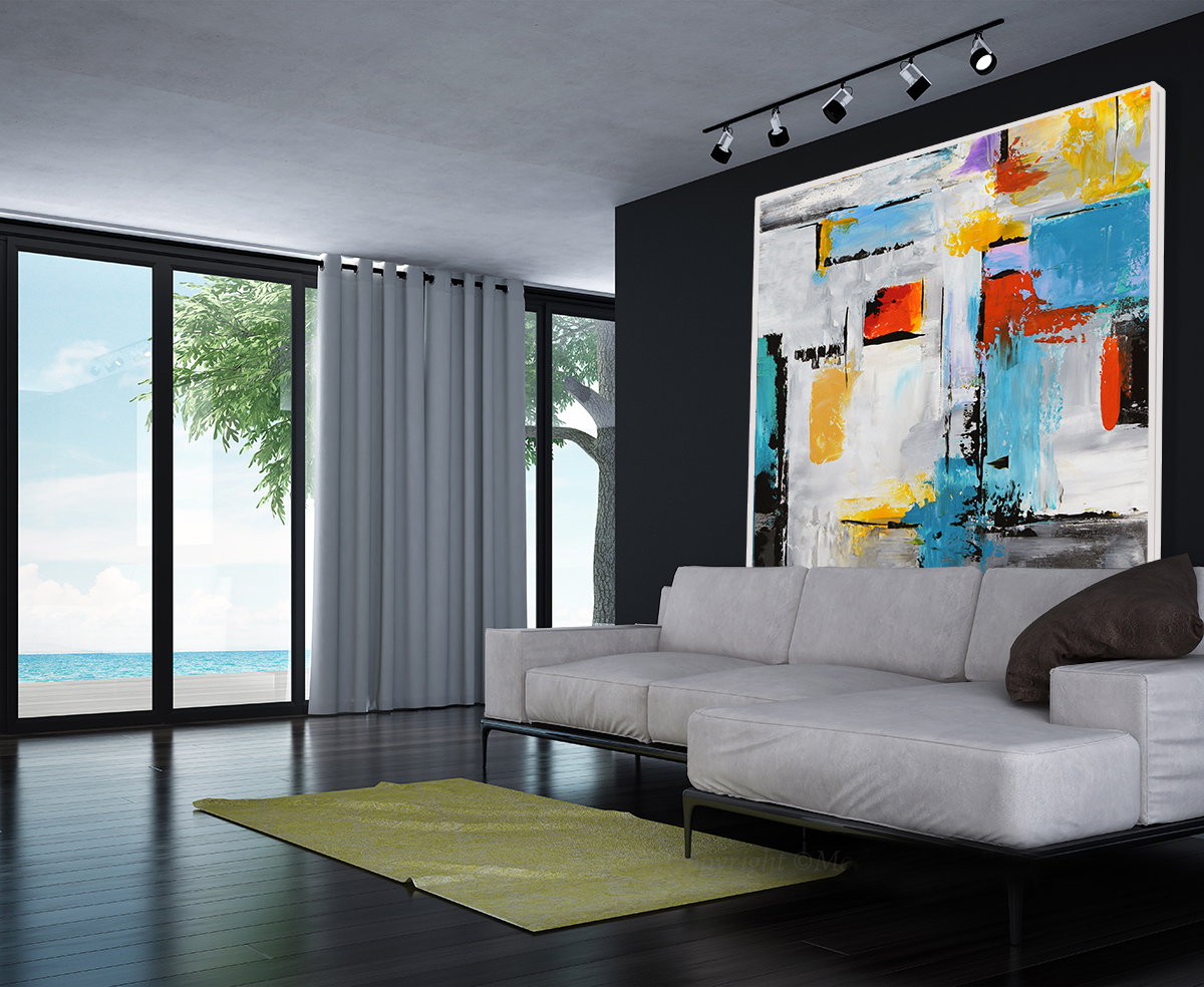 Minimal living room and lounge interior design and sea view