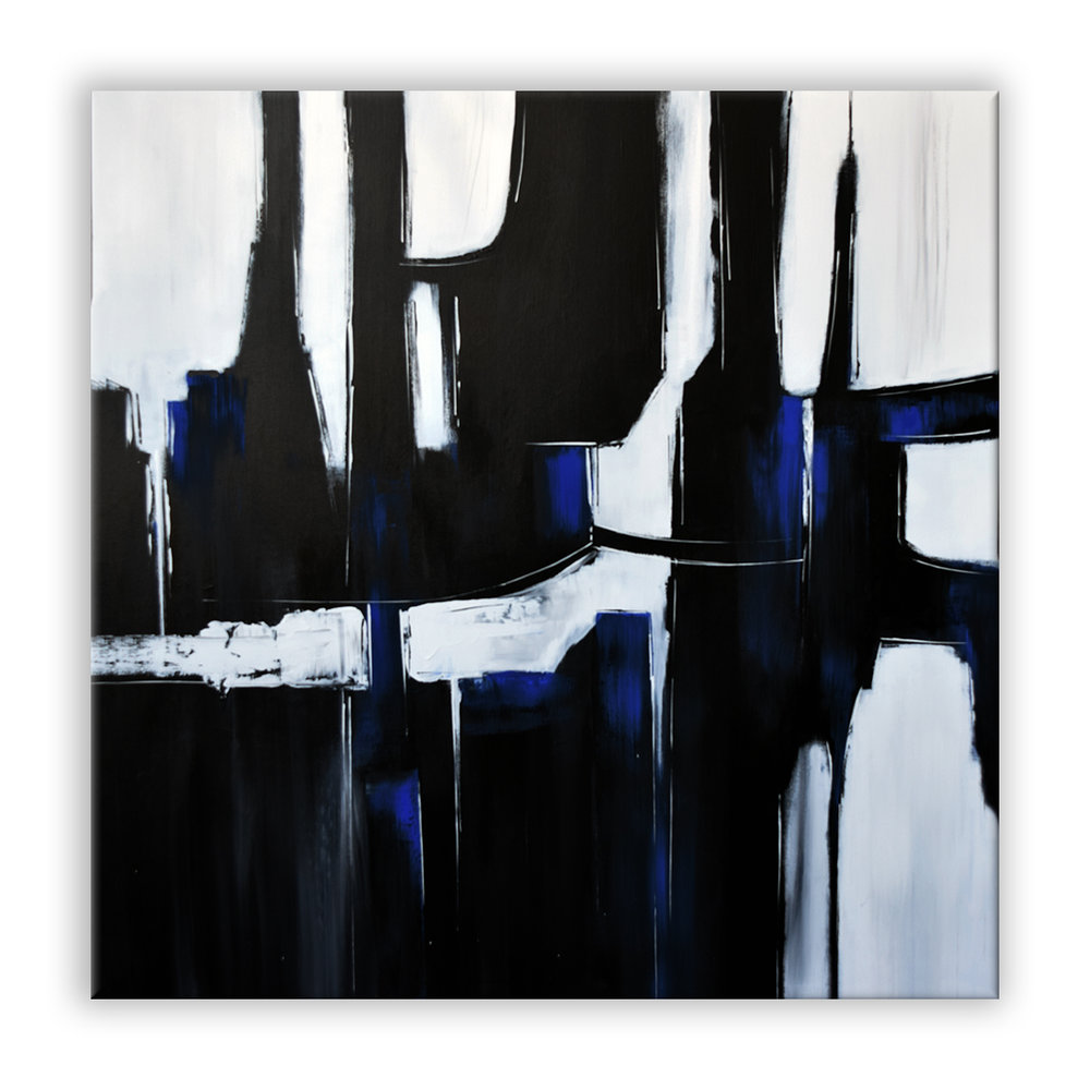 Black And White Abstract Art Large Canvas Wall Art