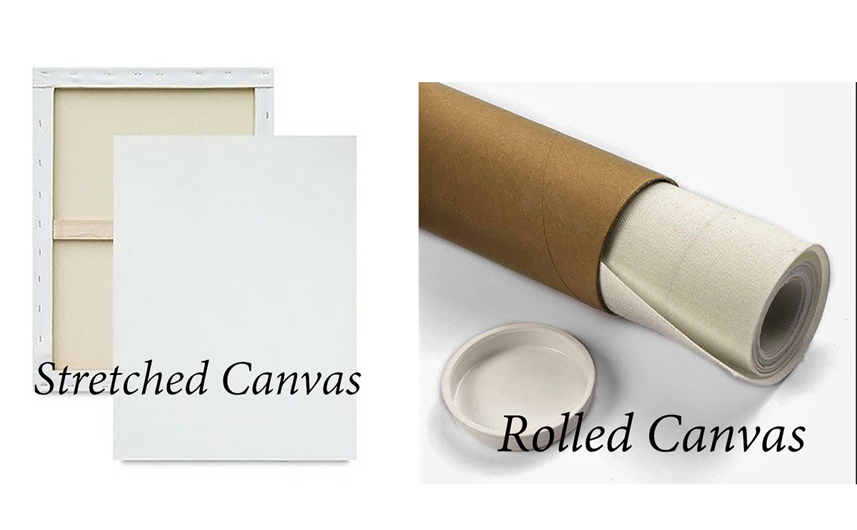 Rolled canvas vs. stretched canvas, Stretched canvas