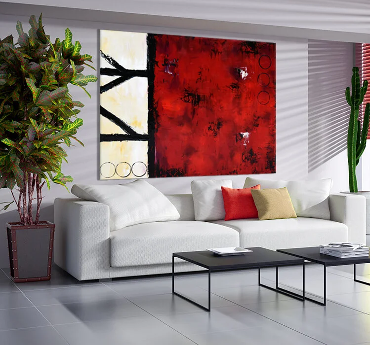 Large luxury modern minimal bright interiors room mockup illustr