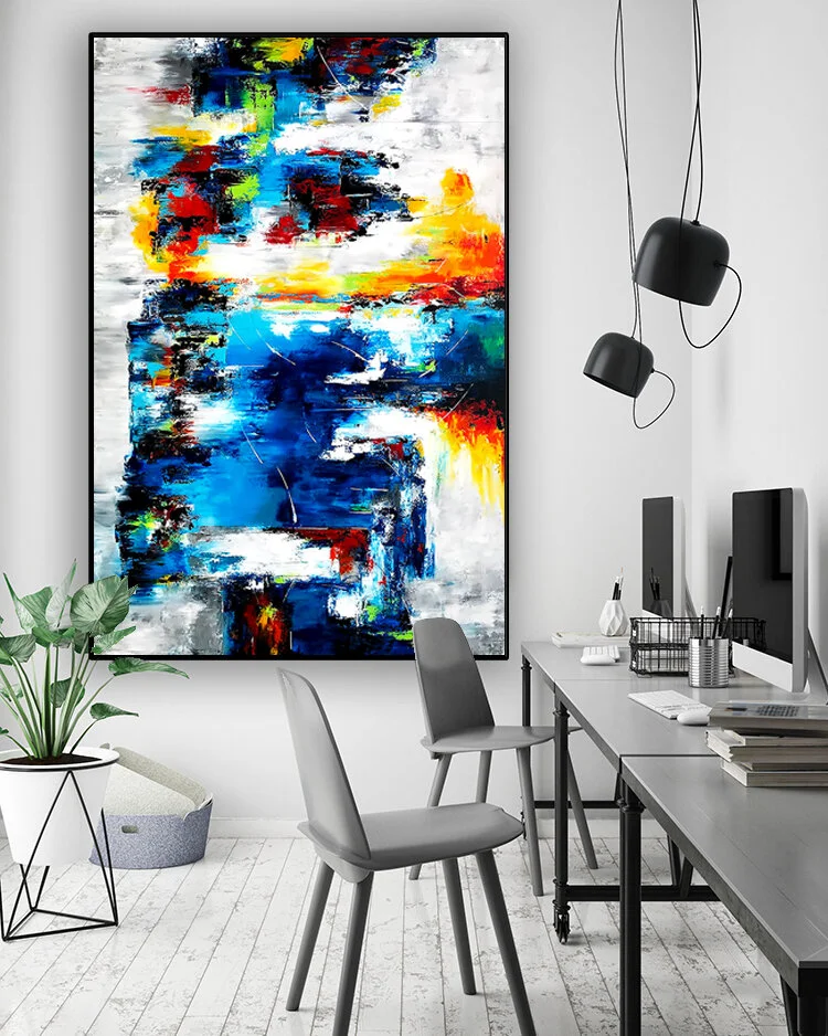 mock up poster frame in hipster interior background, scandinavia