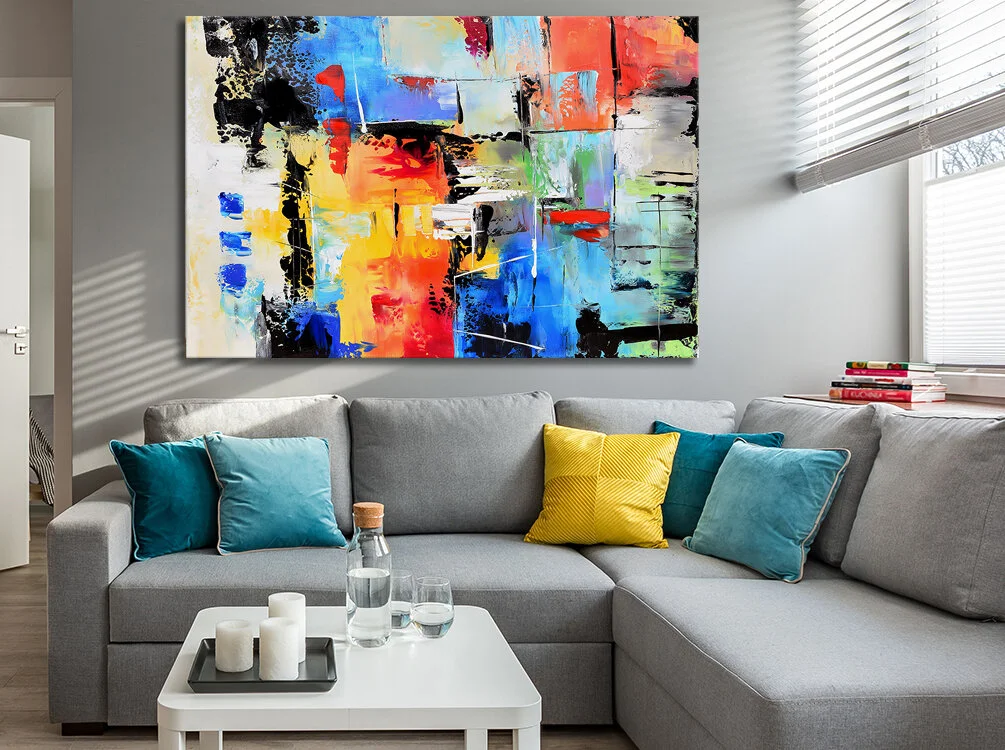 Living room with corner sofa