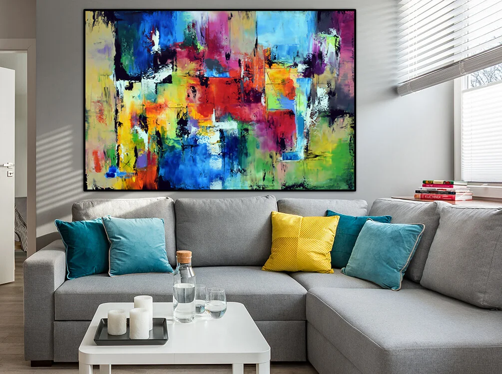 Living room with corner sofa