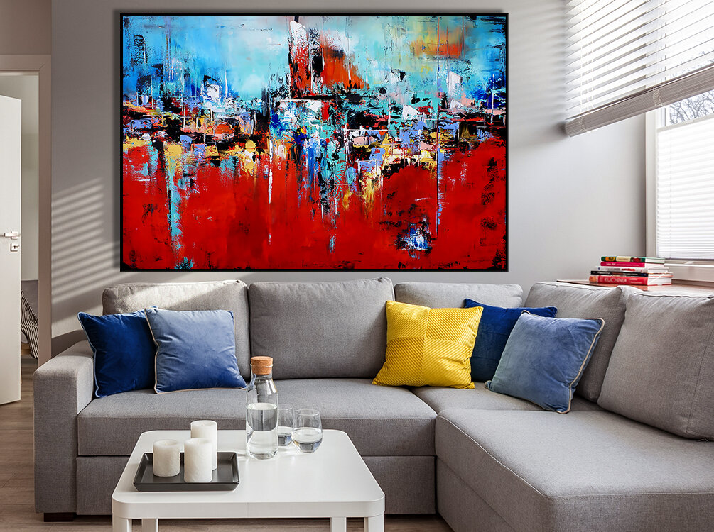 Living room with corner sofa