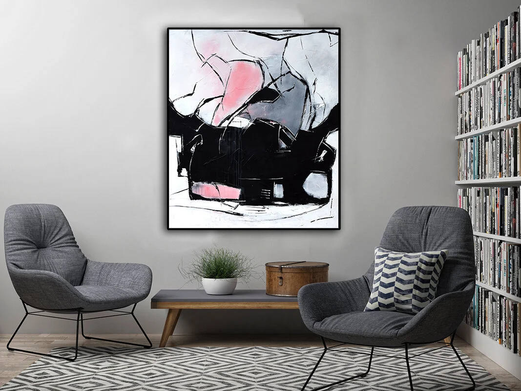 Blank poster, Scandinavian design interior, 3d illustration