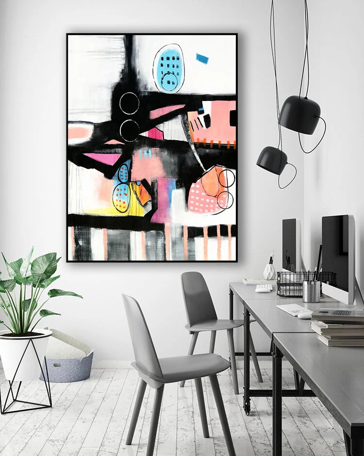 mock up poster frame in hipster interior background, scandinavia